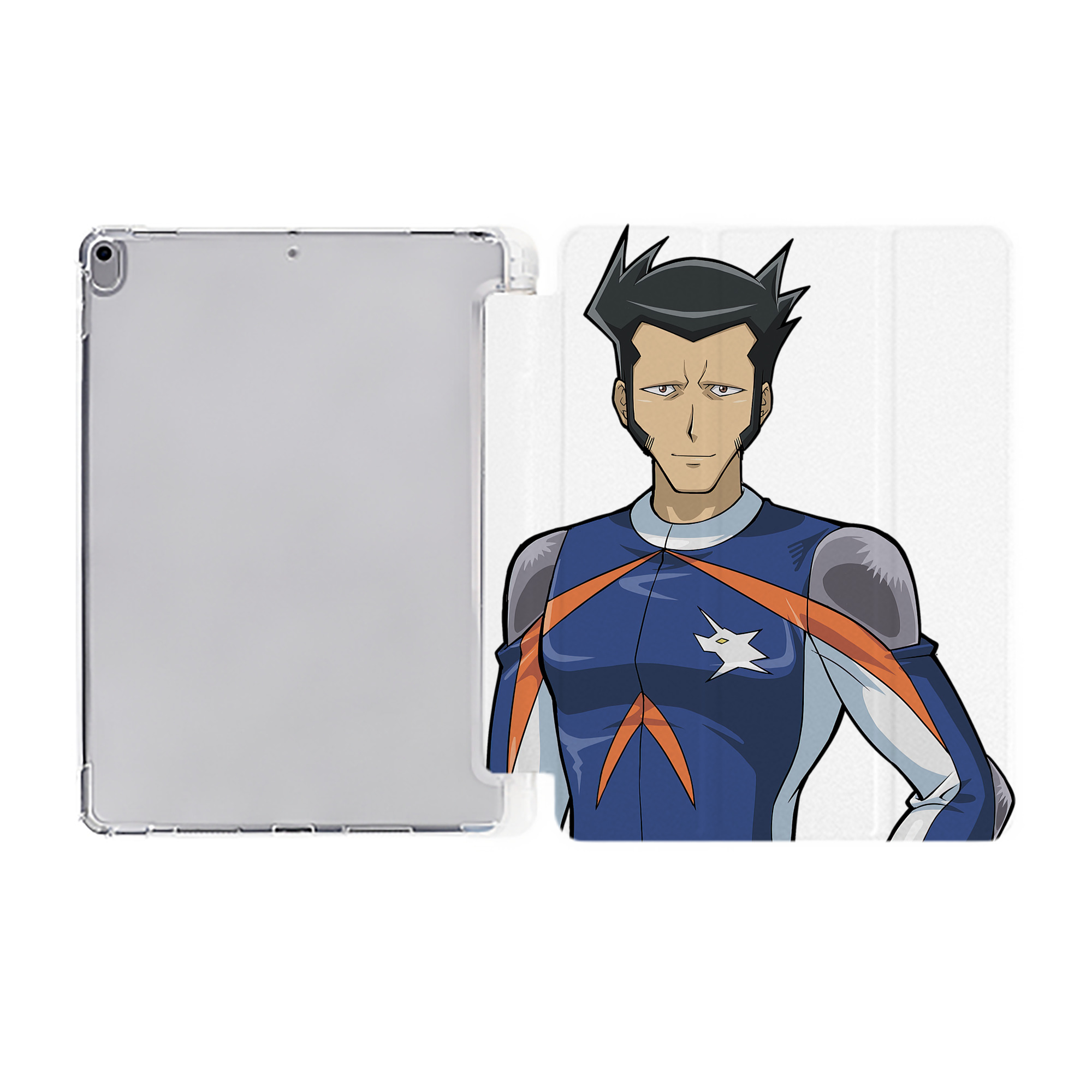 （画像用） 遊☆戯☆王 Yu-Gi-Oh! IPad ケース ペン収納付き 三つ折りスタンド PUレザー×シリコン 対応機種9.5/10.5/10.9インチ